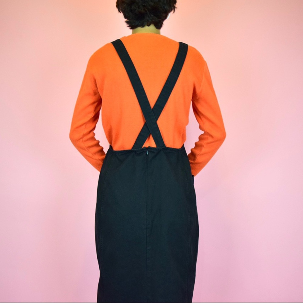 black overall dress - Picture 3 of 10